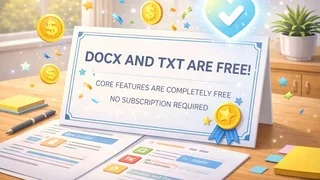 Free core PII cleaning tool offering DOCX and TXT cleanup with no subscription required
